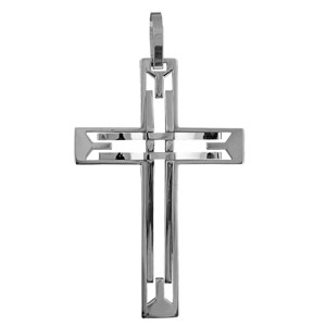 PENDENTIF ACIER CROIX AJOUREE