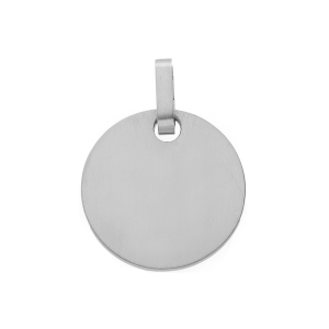 PENDENTIF ACIER LISSE PETIT MODELE 20MM A GRAVER