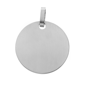 PENDENTIF ACIER LISSE MOYEN MODELE 25MM A GRAVER