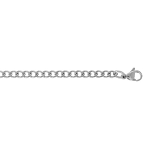 CHAINE GOURMETTE 4MM ACIER 55CM