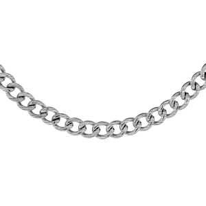 CHAINE GOURMETTE 4,5MM  ACIER SATINÉ 50CM