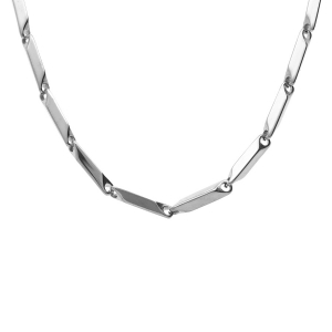 CHAINE ACIER MAILLE RECTANGLE 50CM REGLABLE