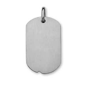 PENDENTIF ACIER PLAQUE GI PETIT MODELE