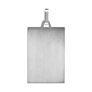 PLAQUE ACIER SATINE RECTANGULAIRE 21X33MM
