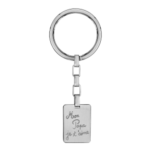 PORTE CLEF ACIER PLAQUE GI MON PAPA JE T'AIME