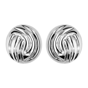 BOUCLES D'OREILLES CLIP LAITON PLACAGE PALLADIUM