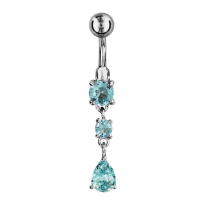 PIERCING NOMBRIL PIERRES BLEU SYNTH