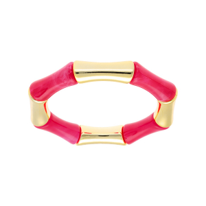 BRACELET EXTENSIBLE RÉSINE FUSCHIA ET RÉSINE DORÉ