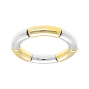 BRACELET EXTENSIBLE RÉSINE CYLINDRE BICOLORE