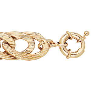 BRACELET DORÉ MAILLE AVEC CATAPHORESE 19+2,5CM