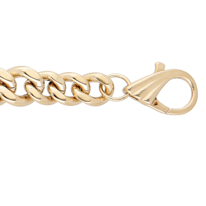 BRACELET DORÉ MAILLE GOURMETTE AVEC CATAPHORESE 18+3CM