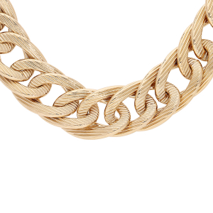 COLLIER DORÉ MAILLE AVEC CATAPHORESE  47+3CM