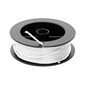 BOBINE CORDON SATIN  POLYESTER BLANC 10M  DIAM 1.5MM