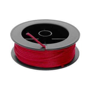 BOBINE CORDON SATIN POLYESTER  ROUGE CERISE   10M  DIAM 1.5MM