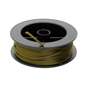BOBINE CORDON SATIN  POLYESTER  KAKI  10M  DIAM 1.5MM