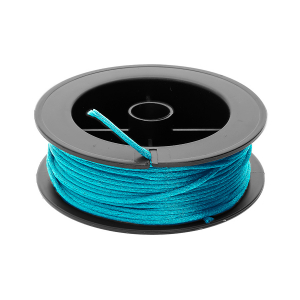 BOBINE CORDON SATIN POLYESTER TURQUOISE  10M  DIAM 1.5MM