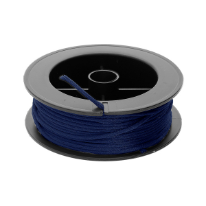 BOBINE CORDON SATIN POLYESTER  BLEU MARINE  10M  DIAM 1.5MM