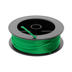 BOBINE CORDON SATIN  POLYESTER VERT  10M  DIAM 1.5MM