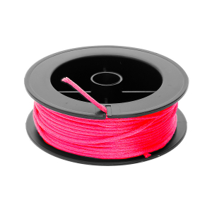 BOBINE CORDON SATIN  ROSE FLUO 10M  DIAM 1.5MM