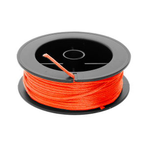 BOBINE CORDON SATIN  ORANGE  FLUO 10M  DIAM 1.5MM