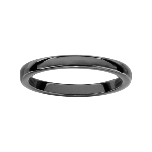 ALLIANCE 1/2 JONC 2MM CERAMIQUE NOIRE
