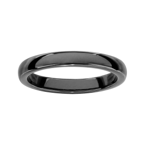 ALLIANCE 1/2 JONC 3MM CERAMIQUE NOIRE
