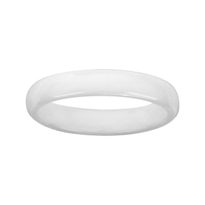 ALLIANCE 1/2 JONC 4MM CERAMIQUE BLANCHE