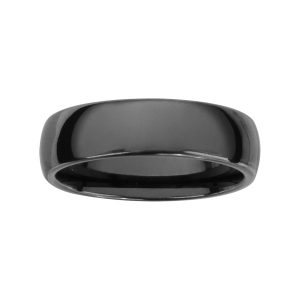 ALLIANCE 1/2 JONC 6MM CERAMIQUE NOIRE