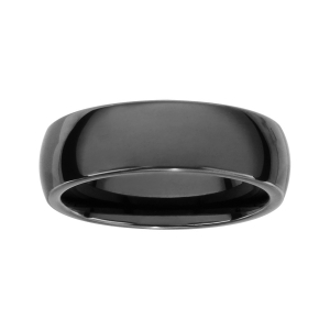 ALLIANCE 1/2 JONC 7MM CERAMIQUE NOIRE