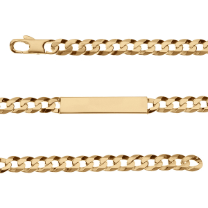 IDENTITE GOURMETTE HAWAI 6MM VERMEIL 18CM