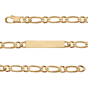 IDENTITE FIGARO 1+1 HAWAI  6MM VERMEIL 18CM