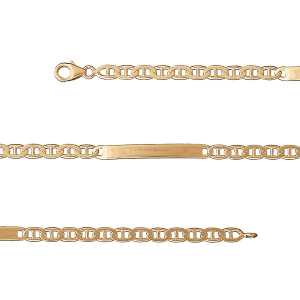 IDENTITE 4MM MAILLE FINE MARINE VERMEIL 18CM