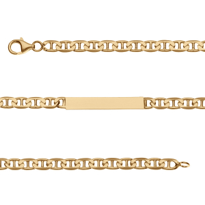 IDENTITE 4MM MAILLE FINE MARINE VERMEIL 18CM