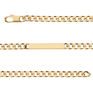 IDENTITE GOURMETTE PRESTIGE 5MM VERMEIL 18CM