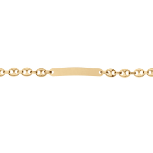 IDENTITE GRAIN DE CAFE 6MM VERMEIL 19CM