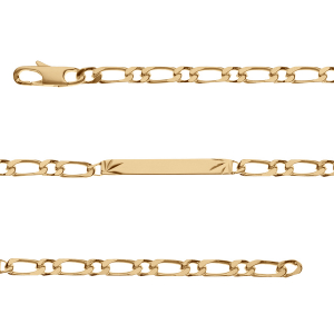IDENTITE GOURMETTE PRESTIGE 4MM VERMEIL 18CM