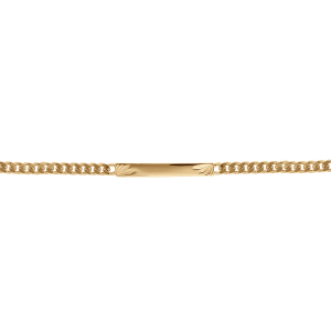 IDENTITE GOURMETTE 4MM DIAMANTEE ETOILE VERMEIL 18CM