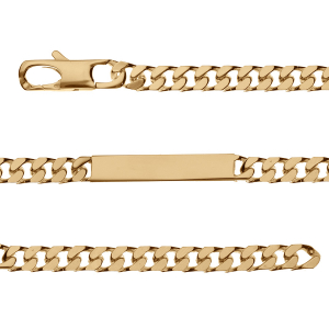 IDENTITE GOURMETTE PRESTIGE 6MM VERMEIL 18CM