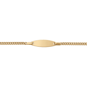 IDENTITE BB GOURMETTE2MM OVALE 15/13CM VERMEIL