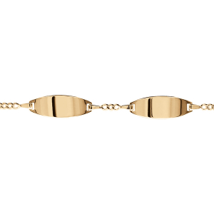 IDENTITE FEMME VERMEIL GOURMETTE 2MM 2 PLAQUES OVALES 19CM REGLABLE 18