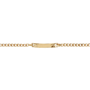 IDENTITE ENFANT GOURMETTE 3MM DIAMANTEE ETOILE 16/14CM VERMEIL