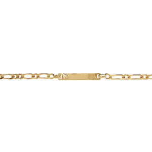 IDENTITE ENFANT 1+1 3MM DIAMANTEE ETOILE 16/14CM VERMEIL