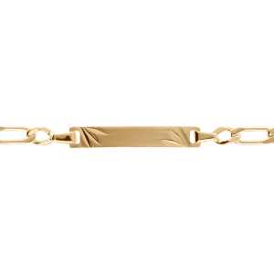 IDENTITE ENFANT 1+1 3MM DIAMANTEE ETOILE 16/14CM VERMEIL