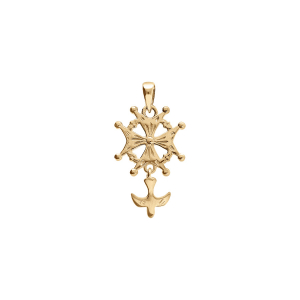 PENDENTIF CROIX HUGUENOTE VERMEIL