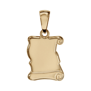 PENDENTIF  MOYEN  PARCHEMIN VERMEIL