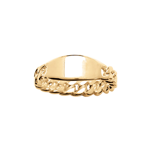 BAGUE PLQ TONNEAU VERMEIL