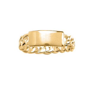 BAGUE CHAINE PLQ DROITE VERMEIL