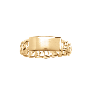 BAGUE CHAINE PLQ DROITE VERMEIL