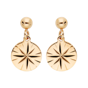 BOUCLES D'OREILLES TIGE VERMEIL PASTILLE ETOILE DIAMANTÉ ET BOULES
