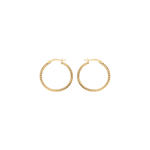 CRÉOLES VERMEIL FIL DIAMANTÉE 25MM